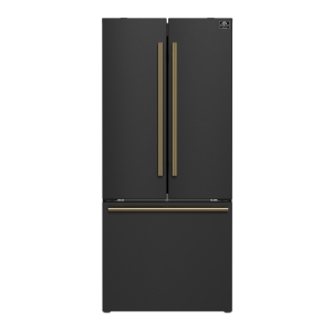 Forno Gallipoli Espresso 30-Inch Black French Door Refrigerator, Bottom Freezer, 17.5 Cu. Ft., No Frost, Ice Maker