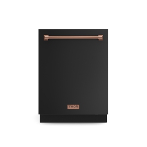 Gordon Ramsay by THOR Kitchen 24" Front-Control Mineral Assisted Dry Stainless Steel Tub Dishwasher - Black/Rose Gold