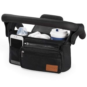 Momcozy Universal Stroller Organizer with Insulated Cup Holder Detachable Phone Bag & Shoulder Strap, Fits for Stroller like Uppababy, Baby Jogger, Britax, BOB, Pet Stroller
