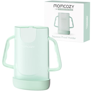 Momcozy Squeeze Pouch Holder for Food Pouches and Drink Boxes, Baby Pouch Holder Allows Baby to Self-feed and Avoid Messes, Baby Food Pouch Holder Handle is Easy to Grip