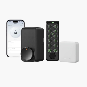 SwitchBot Lock Pro with SwitchBot Keypad Touch and Hub Mini| Smart Bluetooth Door Lock, Electronic Keyless Entry Door Lock for Front Door, Fits Your Existing Deadbolt