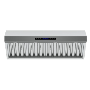 Forno Palazzo 48-Inch Wall Mounted Range Hood, Stainless Steel, Heavy Duty Baffle Filters, Remote Control
