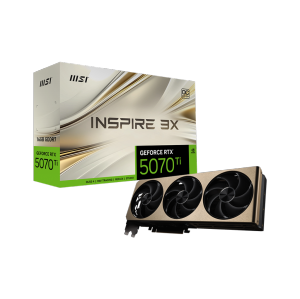 MSI GeForce RTX 5070 TI 16G Inspire 3X OC Graphics Card (16GB GDDR7, 256-bit, Extreme Performance: 2497 MHz, DisplayPort x 3 2.1a, HDMI 2.1b, NVIDIA Blackwell Architecture)