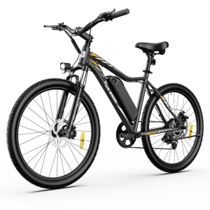 5TH WHEEL BB17 Electric Bike, 700W Peak Motor, 37KM/H Max Speed, Color LCD Display, 7-Speed Gear, Front Suspension, Commuting & Mountain Ebike (Black)