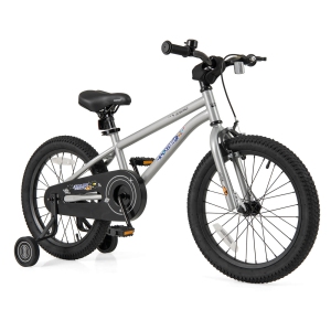 Costway 18-Inch Kid's Bike for 4-8 Years Old with Adjustable Saddle & Anti-slip Handlebar Silver