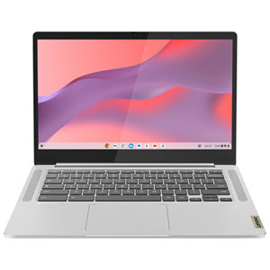 Lenovo Slim 3 14" Touchscreen Chromebook - MediaTek Kompanio 520 - 8GB LPDDR4x - 128GB eMMC - ChromeOS - Cloud Grey - Includes 3 Month Google AI Pro