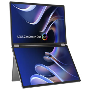 ASUS ZenScreen Duo 14" FHD 1ms GTG OLED LED Moniteur portatif à double écran (MQ149CD)
