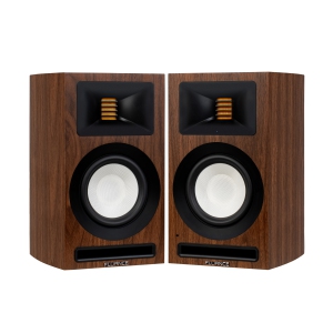 Fluance Ri71 Stereo Powered Bookshelf Speakers with AMT Tweeters, 5" Drivers, 120W Amp - HDMI, Bluetooth, RCA & Sub Out