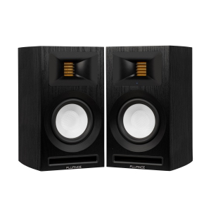 Fluance Ri71 Stereo Powered Bookshelf Speakers with AMT Tweeters, 5" Drivers, 120W Amp - HDMI, Bluetooth, RCA & Sub Out