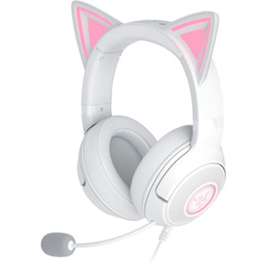 Razer Kraken Kitty Edition V2 Gaming Headset with Microphone for PC - White