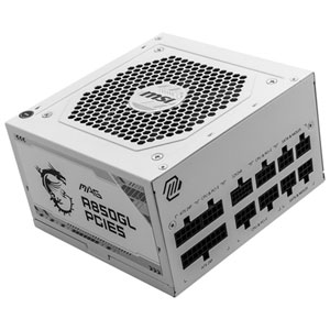 MSI MAG A850GL PCIE5 850W Modular Power Supply - White
