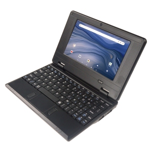 Portable 7" Laptop - Quad Core - 2GB RAM - 32GB Storage - Android 12.0 - Black - Includes Bag, Mouse & Mouse Pad for Kids