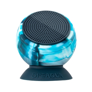 Speaqua - Barnacle Pro 2.0 Portable Waterproof Bluetooth Speaker with Built in Storage (2,000 songs) - Tidal Blue