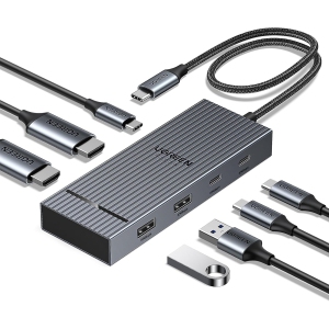 UGREEN Revodok Pro 7-in-1 USB C Docking Station with Dual 4K HDMI, 100W PD Charging, and 10Gbps Data Transfer for Laptops and Tablets