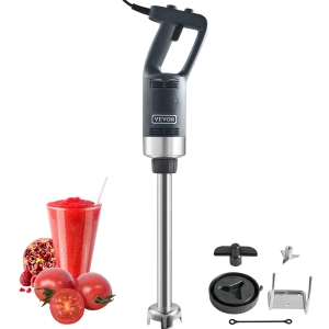 VEVOR Commercial Immersion Blender, 750W 16" Heavy Duty Hand Mixer, Variable Speed Kitchen Stick Mixer with 304 Stainless Steel Blade, Multi-Purpose Portable Mixer for Soup