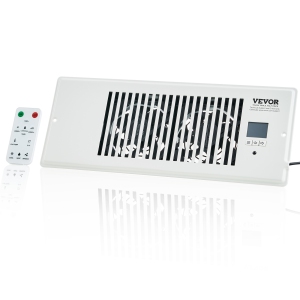 VEVOR 4” x 12” Register Booster Fan, Quiet Vent Booster Fan Fits Register Holes, with Remote Control and Thermostat Control, Adjustable Speed for Heating Cooling Smart Vent, White