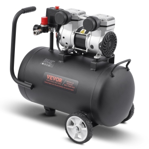 VEVOR Air Compressor, 8 Gallon Steel Tank, 1HP 2.2 CFM@90 PSI Oil Free Air Compressor & Max. 120PSI Pressure, 80dB Ultra Quiet Portable Compressor, for Auto Repair, Tire Inflation