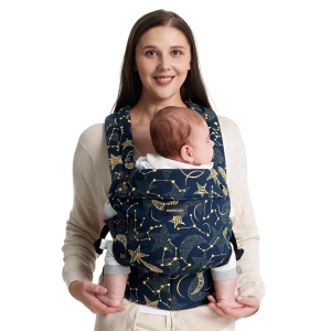 Porte-bébé Momcozy - Porte-bébé ergonomique, confortable et léger pour 7-44lbs, facile à enfiler, idéal pour les parents mains libres, soutien lombaire amélioré