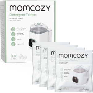 Bloc de lavage officiel Momcozy, 120 comprimés pour lave-biberons KleanPal Pro – Nettoyage efficace et élimination des odeurs