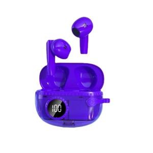 Low Latency Earbuds Hands-Free Audio Bluetooth In-Ear Headphones TWS Gaming Headset Purple