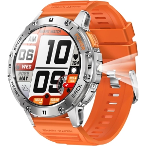 Green Scenic Smartwatch with Heart Rate Monitor and Water Resistance