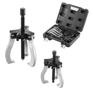 VEVOR Gear Puller Set, 3" and 7" Puller Kit, 3 Jaw Gear Bearing Flywheel Pulley Removal Tool, 2 or 3 Reversible Jaws Wheel Puller, Vertically and Horizontally, 2-Piece