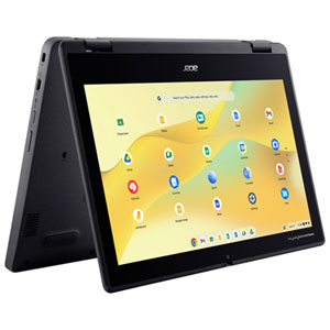 Acer 11.6" Touchscreen 2-in-1 Chromebook - MediaTek Kompanio 528 - 8GB LPDDR4 - 128GB eMMC - ChromeOS - Black - w/3 month of Google AI Pro