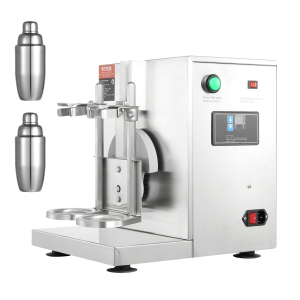 VEVOR 120W Commercial Milk Tea Shaker Machine, Double Head Milk Shake Mixer Machine, 0-180s Adjustable Milkshake Blender, with 750 ml Stainless Steel Cup, for Milk Tea Store