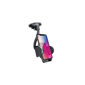 HyperGear Car Mount Windshield Universal Phone Flexible Gooseneck Design Powerful Suction Screen Sizes up to 6.8in Diagonal Smart Grip Easy Release – Black