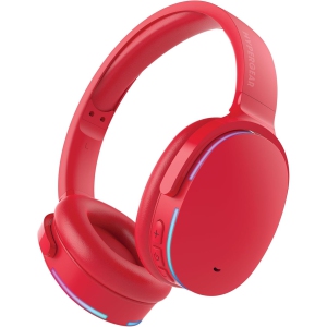 HyperGear Audio Essentials Duo – Red – 2 Pack Gift Set Bluetooth Headphone & Speaker 5W – HD Sound Vibrant LED Lights Speaker w Carry Strap Foldable & Portable Headphones