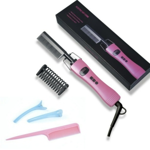 Straight curly hair comb bangs dry and wet dual-use comb household curly hair straightener multi-function electric heating styling comb straight hair comb