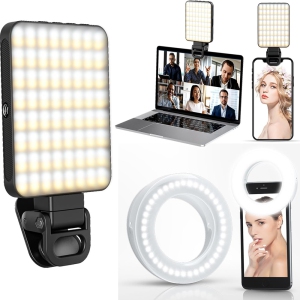 Selfie Light Rechargeable Portable Clip-on Selfie Fill Light for Smart Phone Photography, Camera Video, Girl Makes up