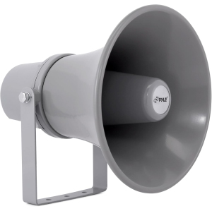 Pyle Indoor Outdoor PA Horn Speaker - 9.7 Inch 20-Watt Power Compact Loud Sound Megaphone w/ 400Hz-5KHz Frequency, 8 Ohm, 70V Transformer, Mounting For 70V Audio System