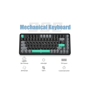 Side engraved black ink blue [wired] white light - e-sports silver axis LED backlight gaming mechanical keyboard