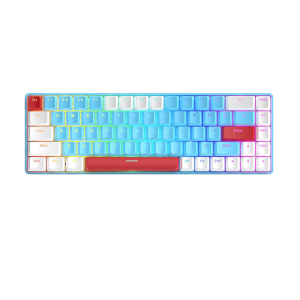 Mechanical keyboard Gundam version blue axis 68-key mini programmable wired keyboard, Type-C RGB backlit keyboard