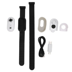 White HD 1080P Pet Collar Camera (No Card) – 170° Wide Angle, Portable DV Animal View Camera Recorder for Cats and Dogs