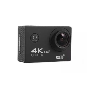 4K UHD Sports Camera - 12MP, 2-inch Display, Waterproof to 30M, Ideal for Water & Outdoor Sports with WiFi Remote（black）