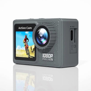 1080P WiFi Action Camera with 30M Waterproof Case - 120° Wide Angle, HD Sports Cam for Cycling/Diving