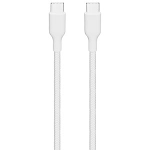 Best Buy Essentials 1.8m (6 ft.) USB-C to USB-C Braided Cable - White