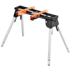 VEVOR 29.1"-32.9" Miter Saw Stand, 330lbs Load Capacity Steel Collapsible Stand for Miter Saw with One-piece Mounting Brackets Clamps, Portable Compact and Folding Miter Saw Stand