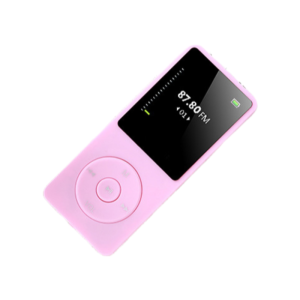 MP3/MP4 player, 1.8-inch HD screen, MP3 music player, FM radio, headphones, portable audio player with recording, picture browsing and e-book playback functions (pink 32GB)