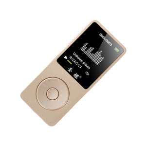 MP3/MP4 player, 1.8-inch HD screen, MP3 music player, FM radio, headphones, portable audio player with recording, picture browsing and e-book playback functions (gold 32GB)