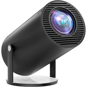 Mini Portable Projector with WiFi and Bluetooth - Projector Supports 180° Rotation and Automatic Keystone Correction, Outdoor Projector Compatible with TV