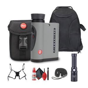 Leica Pinmaster II Golf Rangefinder + Cleaning Kit + Lens Pouch + Cap Keeper