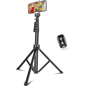 YOULIGHTS 67" Phone-Tripod, Extendable Cell Phone Tripod Stand & Selfie Stick with Wireless Remote and Phone Holder, Compatible with iPhone Android Phone, Camera