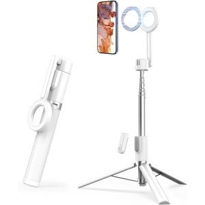 YOULIGHTS Magnetic Selfie Stick Tripod with Remote,54" Phone Tripod Compatible with MagSafe,Fit for iPhone 12/13/14/15 Series,Magsafe Case and Other Phones with Metal Ring