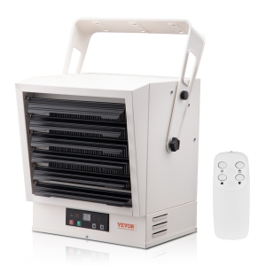 VEVOR 10000-Watt Electric Garage Heater,Digital Fan-Forced Wall/Ceiling Mount Shop Heater,with Overheat Protection,Hardwired Heater with 9-Hour Timer,Ideal for Workshop,ETL Listed