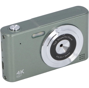Green 4K Retro Travel Camera, 32GB Memory + Card Reader – Multi-mode Shooting, Built-in Flash, HD Retro CCD