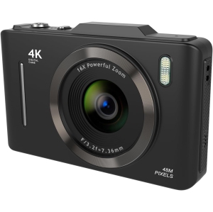 pink48 megapixel Vlog camera, 32GB memory card – webcam, image stabilization, 2.8-inch IPS screen, CCD digital camera, high-value zoom camera