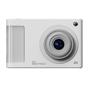 [White] HD CCD digital camera for students, anti-shake, compact and portable, retro travel camera card 32G memory card